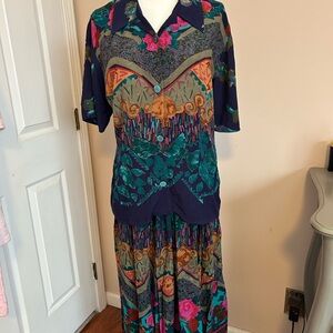 Carole Little Floral Multicolor skirt and top